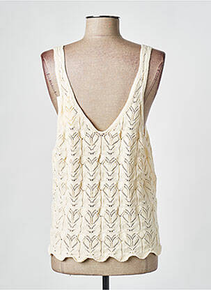 Pull coupe cintrée fines bretelles beige C'EST BEAU LA VIE femme