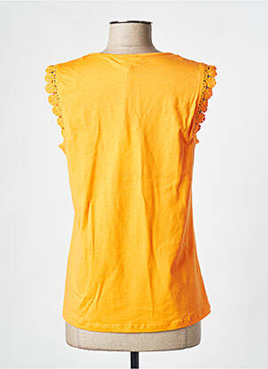T-shirt col v manches courtes orange JULIE GUERLANDE femme