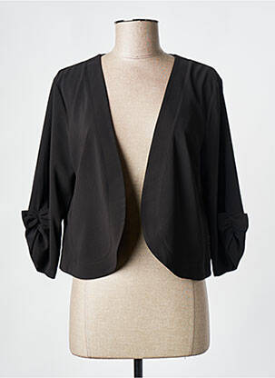 Veste chic tissage crêpe noir HALOGENE femme