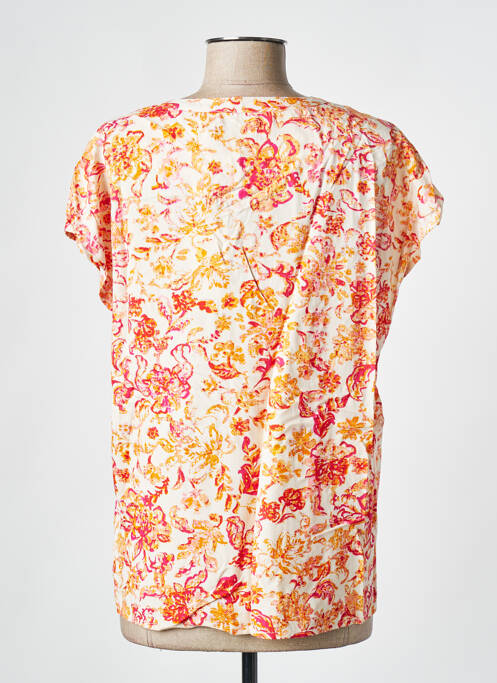 Blouse imprimé fleurs manches courtes beige CREAM femme