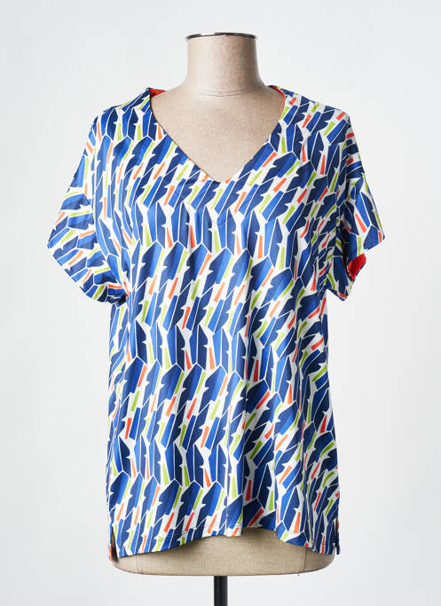 T-shirt bleu SCORZZO pour femme