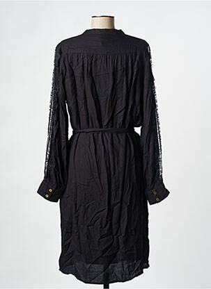 Robe mi-longue manches longues manches longues noir FREEMAN T.PORTER femme