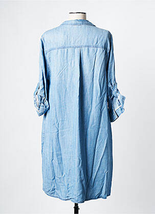 Robe mi-longue manches 3/4 manches 3/4 bleu CECIL femme