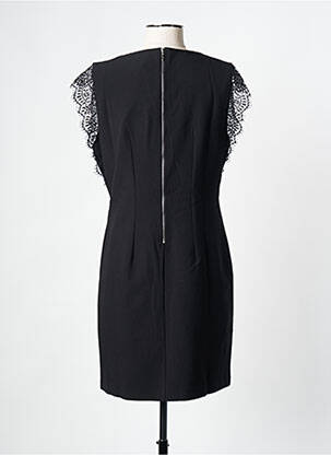 Robe courte fermeture zippée au dos manches courtes noir FREEMAN T.PORTER femme