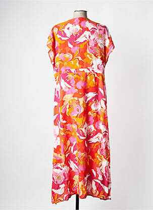 Robe longue manches courtes manches courtes orange C'EST BEAU LA VIE femme