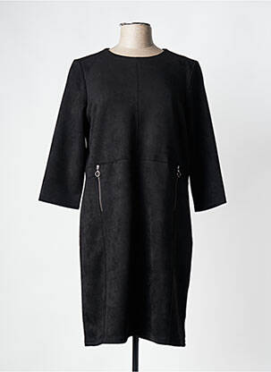 Robe mi-longue manches 3/4 manches 3/4 noir STREET ONE femme