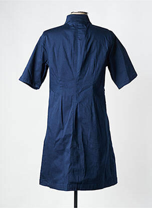 Robe mi-longue manches courtes manches courtes bleu CREAM femme