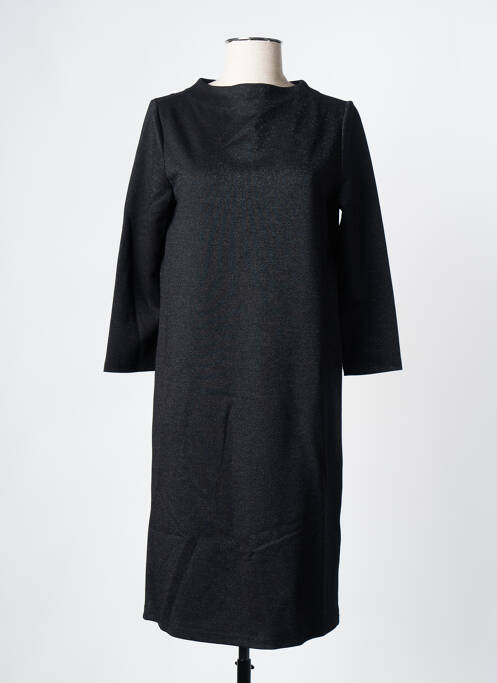 Robe mi-longue manches longues manches longues noir STREET ONE femme