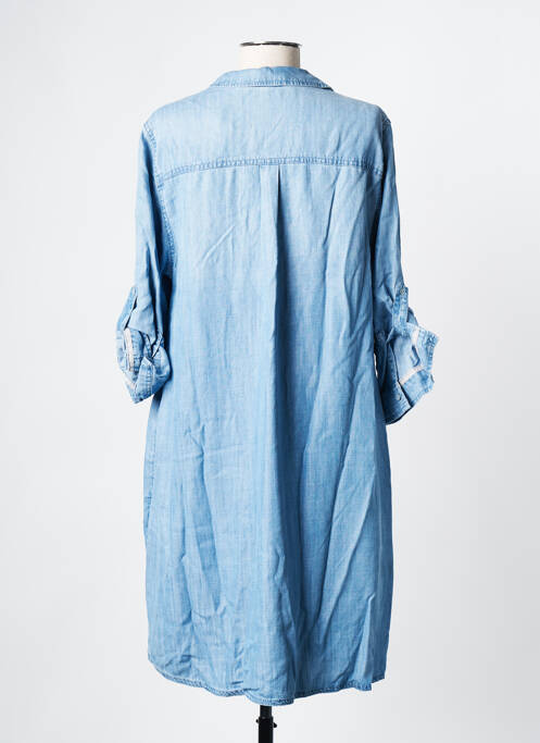 Robe mi-longue manches 3/4 manches 3/4 bleu CECIL femme