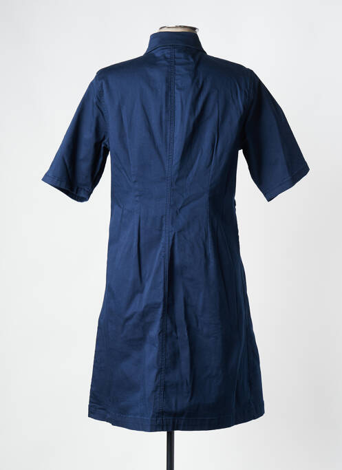 Robe mi-longue manches courtes manches courtes bleu CREAM femme
