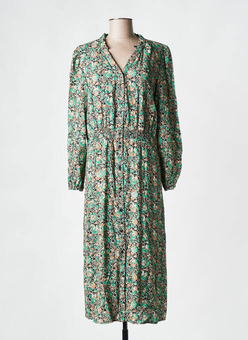 Robe longue vert C'EST BEAU LA VIE pour femme