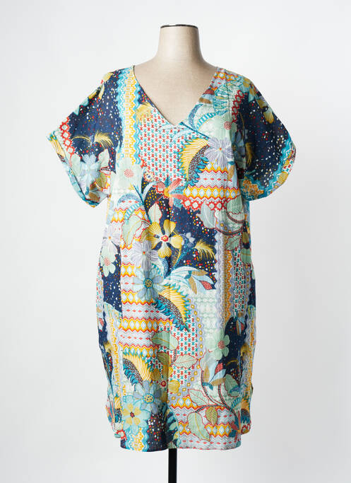 Robe mi-longue bleu ORIENTIQUE NATURALLY pour femme