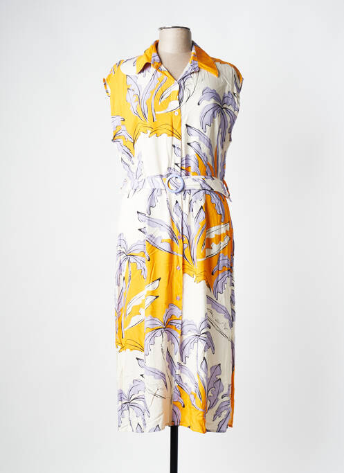 Robe mi-longue jaune SCORZZO pour femme