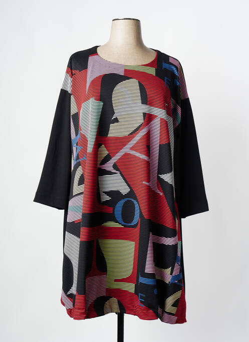 Robe mi-longue noir FRANCK ANNA pour femme