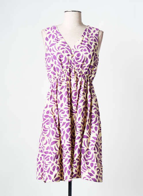 Robe mi-longue violet C'EST BEAU LA VIE pour femme