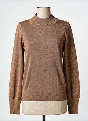 Pull resserrée sur le bas manches longues or GEISHA femme