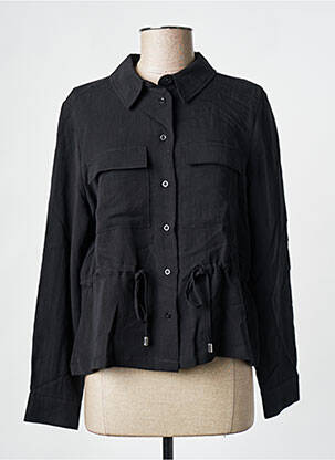 Chemisier tissage crêpe manches longues noir STREET ONE femme