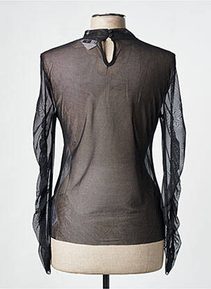 Top coupe cintrée manches longues noir CREAM femme