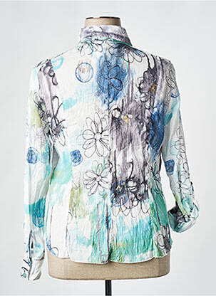 Chemisier imprimé fleurs manches longues gris FILLE DES SABLES femme
