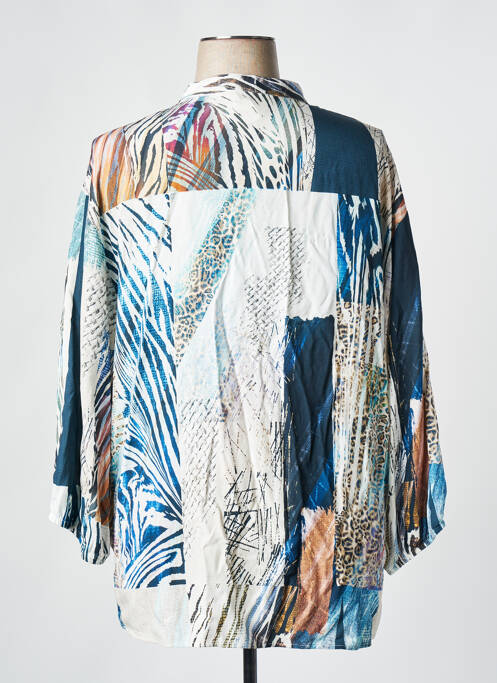 Blouse manches 3/4 manches 3/4 bleu KARIN HERTZ femme