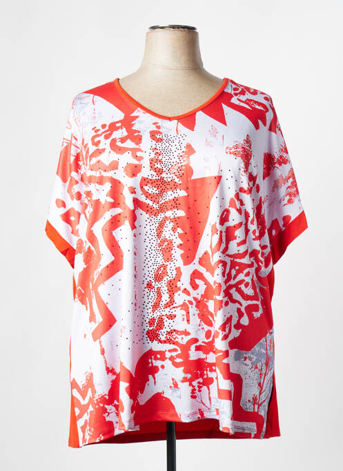 T-shirt rouge LEAH CURVE pour femme