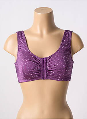Soutien-gorge sans armature brassieres violet BLANCHEPORTE femme