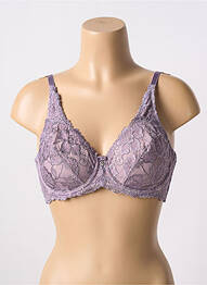 Soutien-gorge broderie haut soutien-gorge emboitant violet SASSA femme
