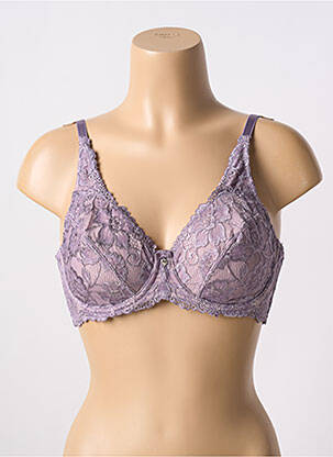 Soutien-gorge broderie haut soutien-gorge emboitant violet SASSA femme