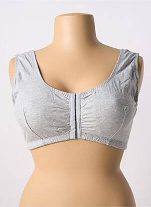 Soutien-gorge sans armature brassieres gris BLANCHEPORTE femme