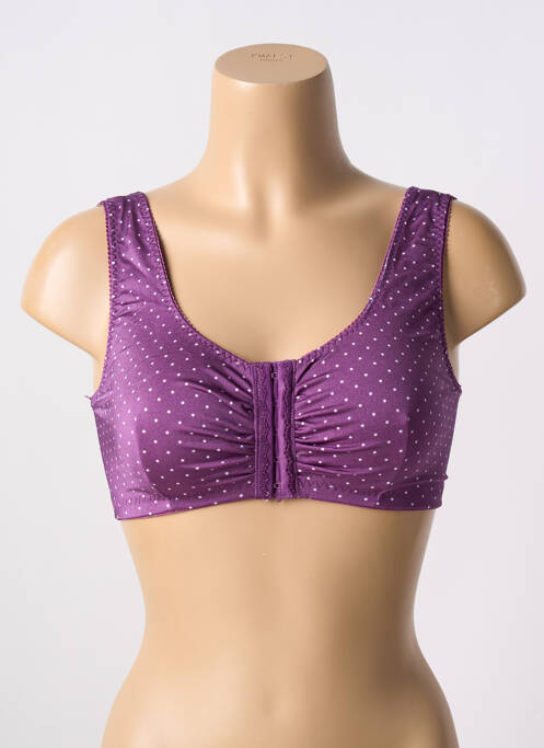 Soutien-gorge sans armature brassieres violet BLANCHEPORTE femme