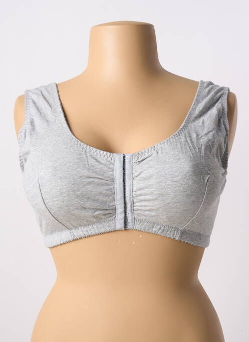 Soutien-gorge sans armature brassieres gris BLANCHEPORTE femme