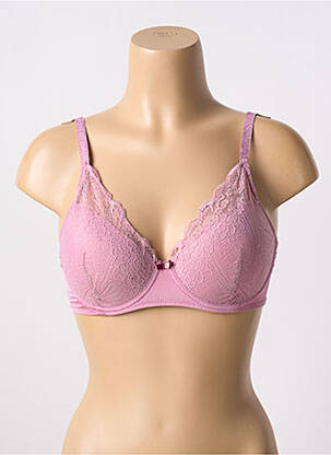 Soutien-gorge broderie haut soutien-gorge moulé rose SASSA femme