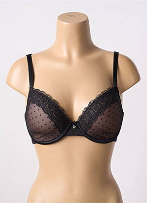 Soutien-gorge broderie haut soutien-gorge moulé noir SASSA femme