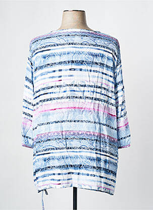 T-shirt manches 3/4 manches 3/4 bleu THOMAS RABE femme