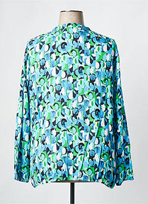 Blouse tissage popeline manches longues bleu RABE femme