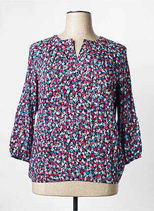 Blouse tissage popeline manches 3/4 noir RABE femme