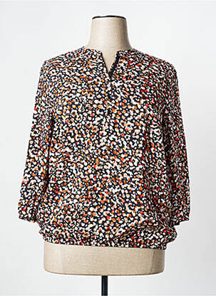 Blouse tissage popeline manches 3/4 noir RABE femme