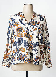 Blouse légère et transparente manches longues beige JULIE GUERLANDE femme
