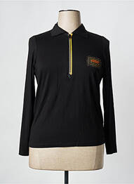 Polo manches longues manches longues noir POUPÉE CHIC BY MERCEDES DE MIGUEL femme