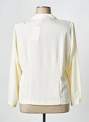 Chemisier tissage crêpe manches longues beige FRANCE RIVOIRE femme