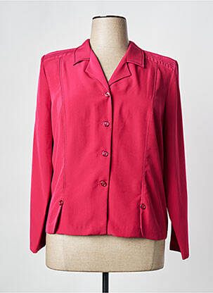 Chemisier tissage crêpe manches longues rouge FRANCE RIVOIRE femme