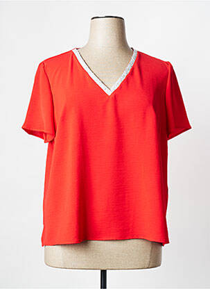 Blouse manches courtes manches courtes rouge TINTA STYLE femme
