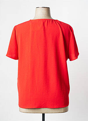 Blouse tissage crêpe manches courtes rouge TINTA STYLE femme