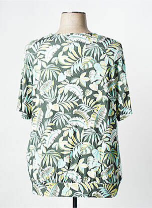T-shirt stretch manches courtes vert FRANK WALDER femme