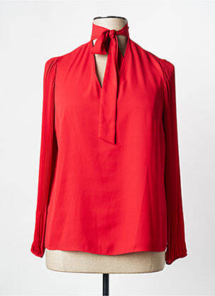 Blouse légère et transparente manches longues rouge TINTA STYLE femme