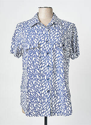 Chemisier manches courtes manches courtes bleu ESTEL COLLECTION femme