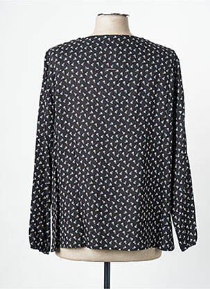 Blouse col rond manches longues noir PAUSE CAFE femme
