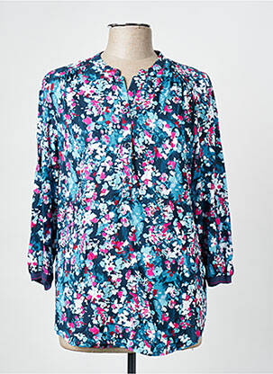 Chemisier imprimé fleurs manches 3/4 bleu RABE femme