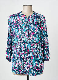 Chemisier imprimé fleurs manches 3/4 bleu RABE femme
