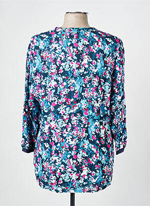Chemisier imprimé fleurs manches 3/4 bleu RABE femme